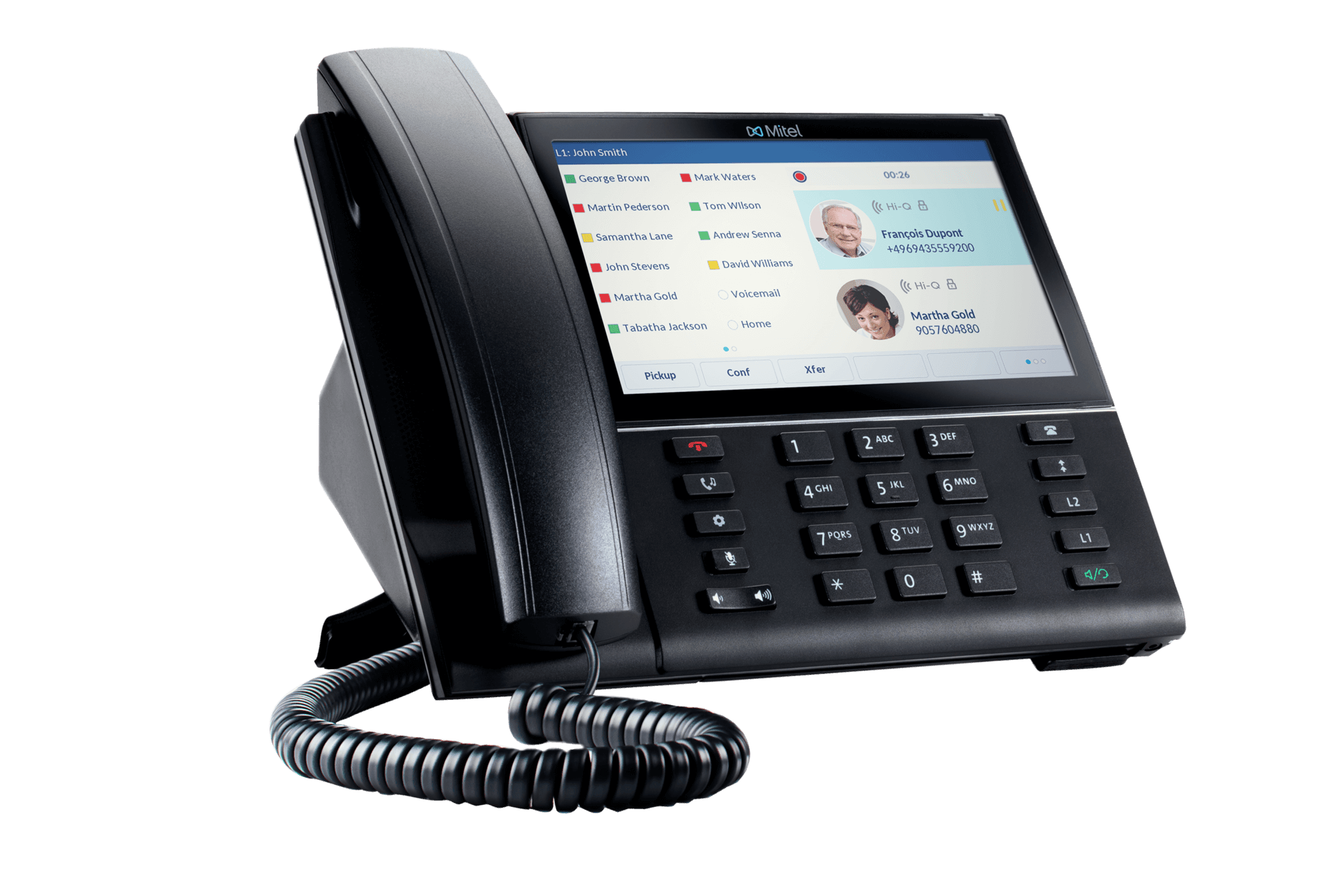 Mitel 6873 SIP Phone Side Angle View
